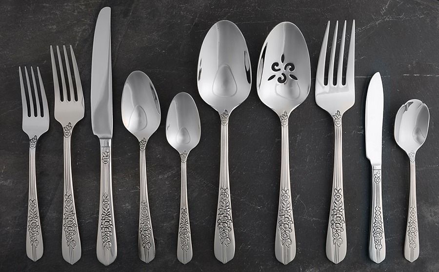 Royal Rose (Stainless) 45 Piece Set by Oneida Silver-1