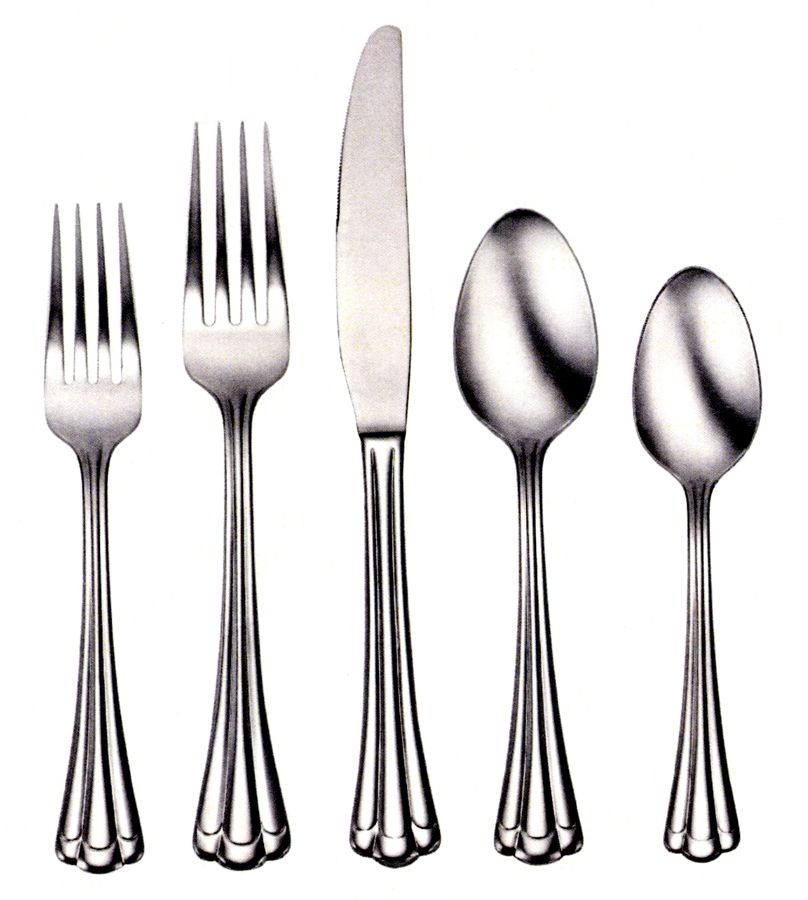Grove (Stainless) Fork by Oneida Silver-1