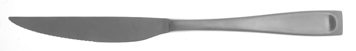 Satin Moda (Stainless) Individual Solid Handle Steak Knife by Oneida Silver-1