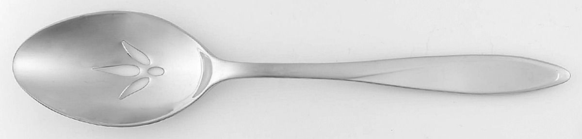 Lunette (Stainless) Pierced Tablespoon (Serving Spoon) by Oneida Silver-1