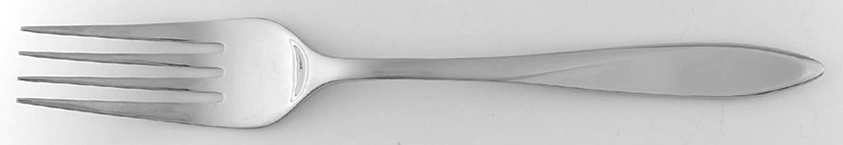 Lunette (Stainless) Small Solid Cold Meat Serving Fork by Oneida Silver-1