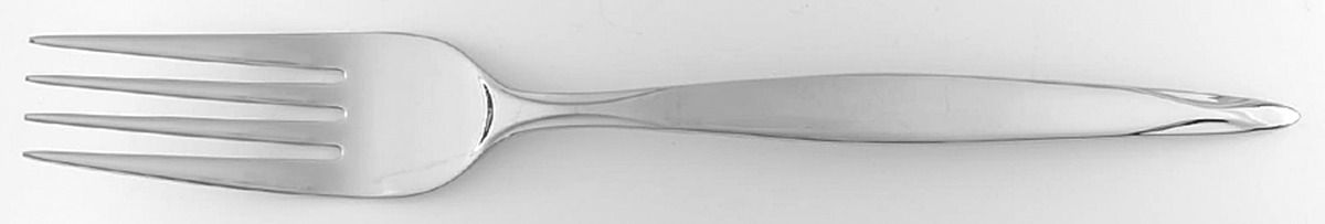 Miralles (Stainless) Small Solid Cold Meat Serving Fork by Oneida Silver-1