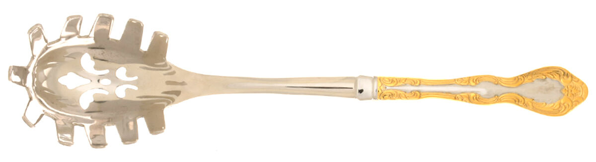 Golden Mandolina (Gold Accent) Pasta Server with Stainless Bowl HC by Oneida Silver-1