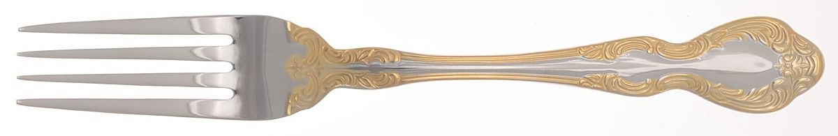 Golden Mandolina (Gold Accent) Fork by Oneida Silver-1