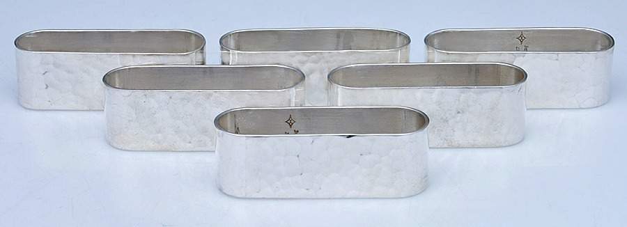 902 (Sterling, Hollowware) Napkin Ring - Set of 6 by Old Newbury-1