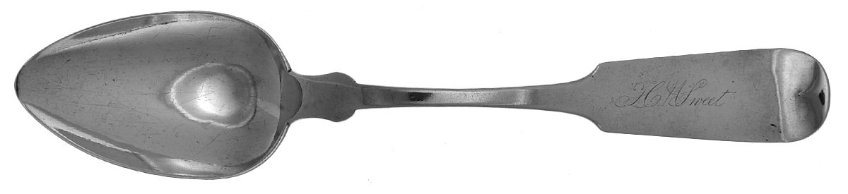 Coin Silver Flatware Tablespoon (Serving Spoon) by Oliver Dewitt Seymour-1