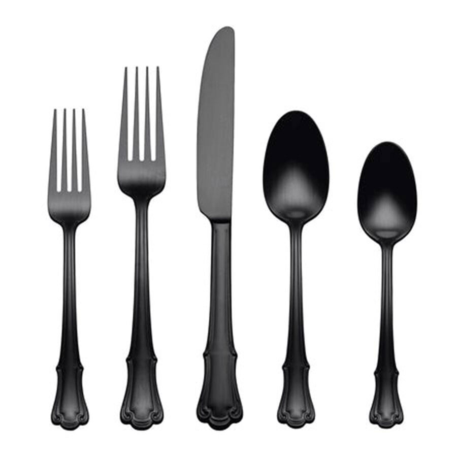 James Street Black-Satin(Stainless) Fork by Oneida Silver-1