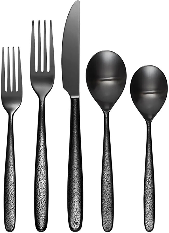 Storm Black (Stainless) Fork by Oneida Silver-1