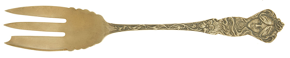 Daphne (Sterling, 1900) Old Style Pickle Fork by Paye & Baker Mfg Co-1