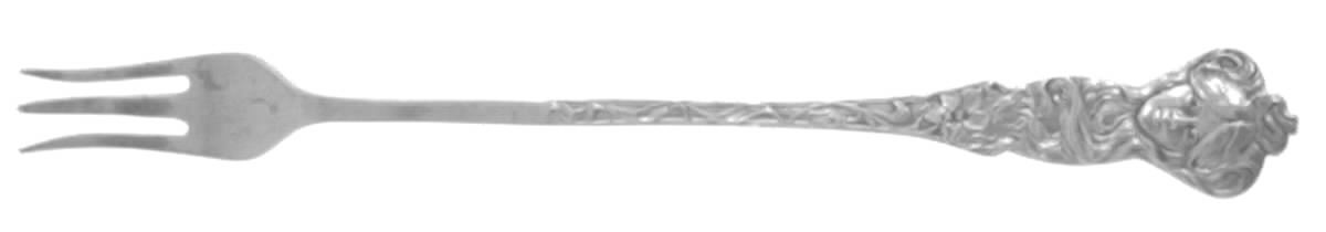 Daphne (Sterling, 1900) Cocktail/Seafood Fork by Paye & Baker Mfg Co-1