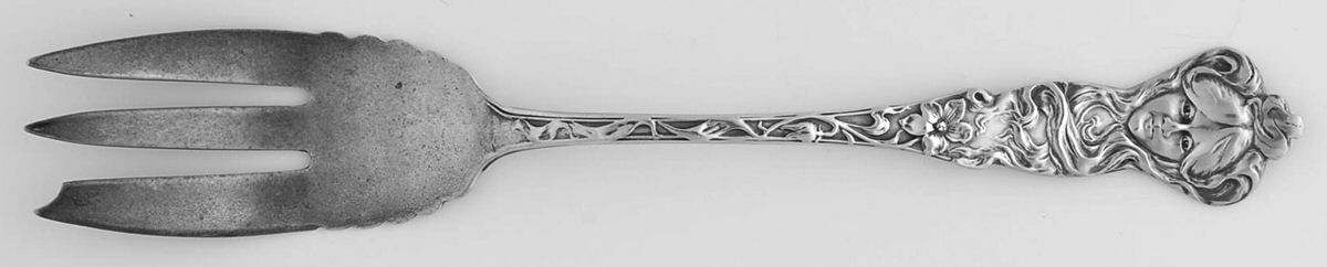 Daphne (Sterling, 1900) Old Style Pickle Fork by Paye & Baker Mfg Co-1