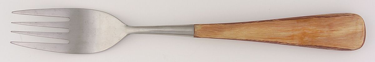 Aspen (Stainless, Honey-Light Brown Wood) Solid Serving Fork by Pottery Barn-1