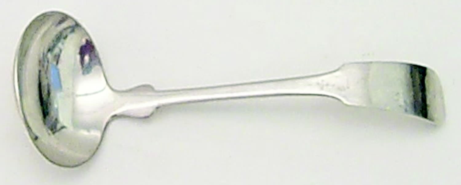 Fiddle (Sterling, 1800) Solid Piece Cream Ladle by Porter Blanchard-1