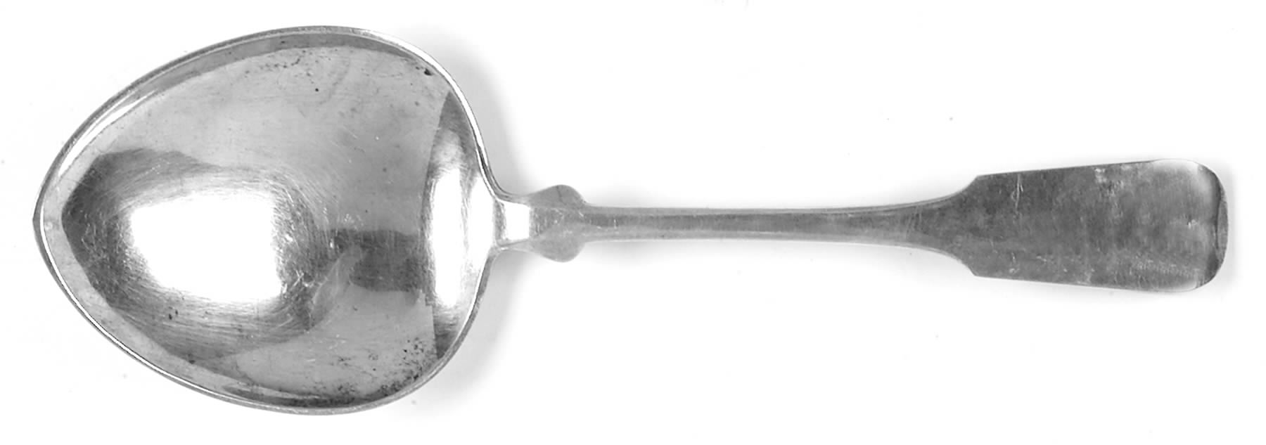 Fiddle (Sterling, 1800) Solid Oversize Vegetable Serving Spoon by Porter Blanchard-1