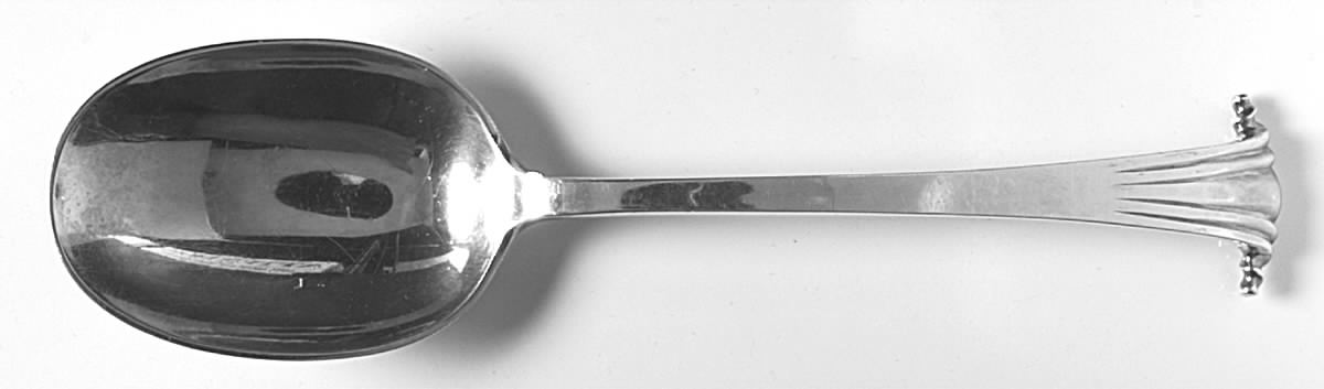 Georgian Scroll (Sterling, 1900) Solid Oversize Vegetable Serving Spoon by Porter Blanchard-1