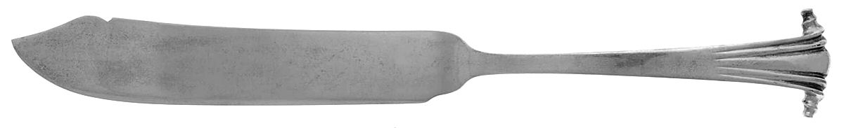 Georgian Scroll (Sterling, 1900) Individual Solid Fish Knife by Porter Blanchard-1