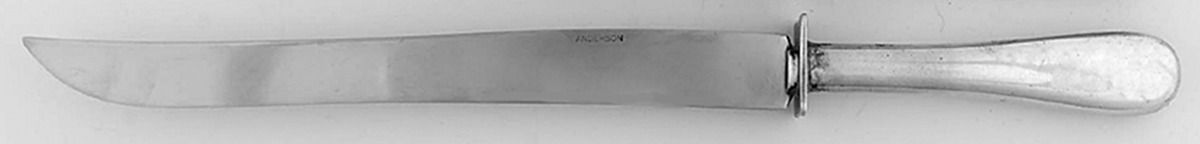 Hume Tip (Sterling, 1800) Large Stainless Blade Roast Carving Knife by Porter Blanchard-1