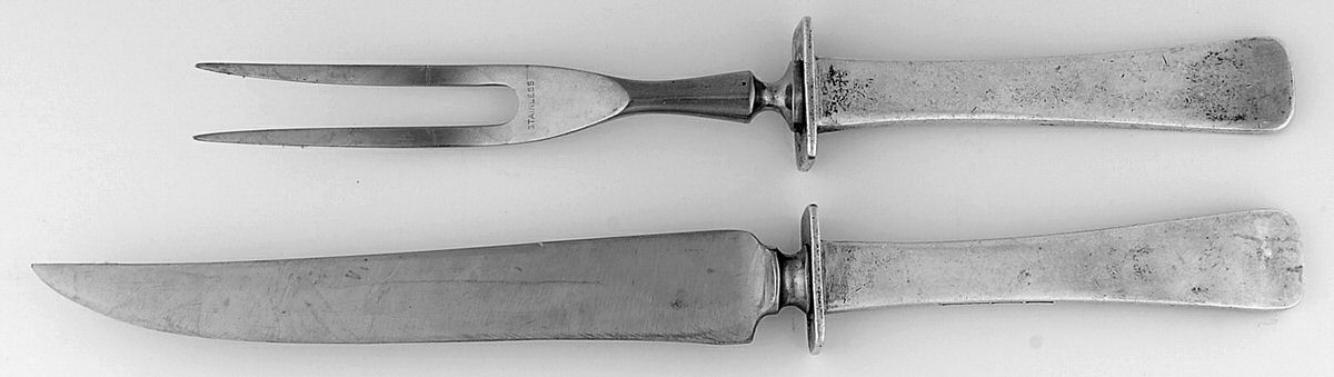 Mesa (Sterling, 1940) 2 Piece Small Carving Set W/ Sterling Guard by Porter Blanchard-1