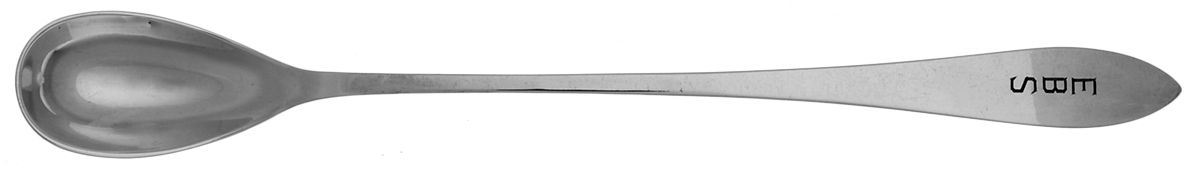 Pointed (Sterling, 1800) Monogram Iced Tea Spoon by Porter Blanchard-1