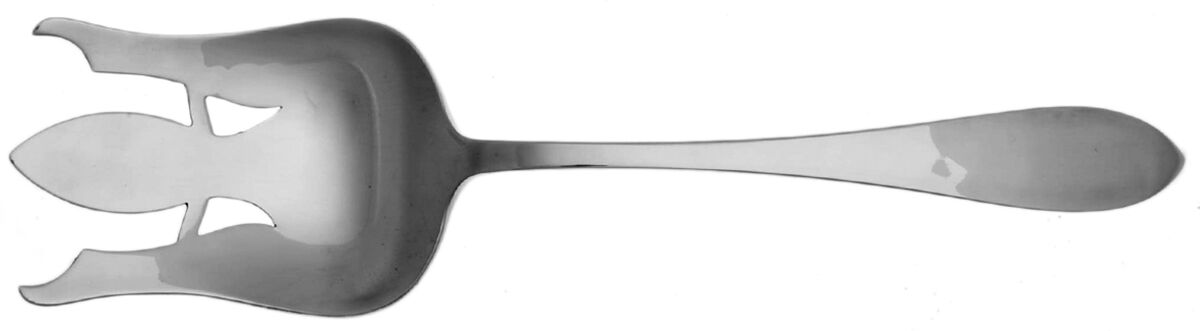 Pointed (Sterling, 1800) Oversize Solid Salad Servng Fork by Porter Blanchard-1