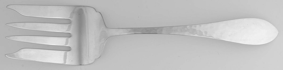 Pointed (Sterling, 1800) Large Solid Cold Meat Serving Fork by Porter Blanchard-1