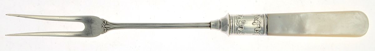 Flatware (Sterling Bolster) Long Pearl Handle Pickle Olive Fork by Pearl Handle-1