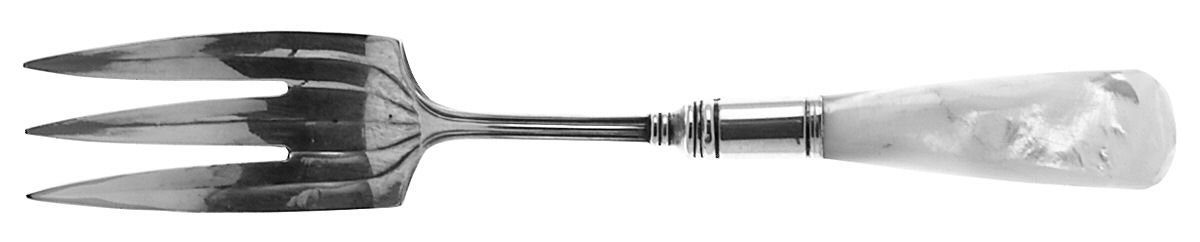 Flatware (Sterling Bolster) Pearl Handle Large Cold Meat Fork by Pearl Handle-1