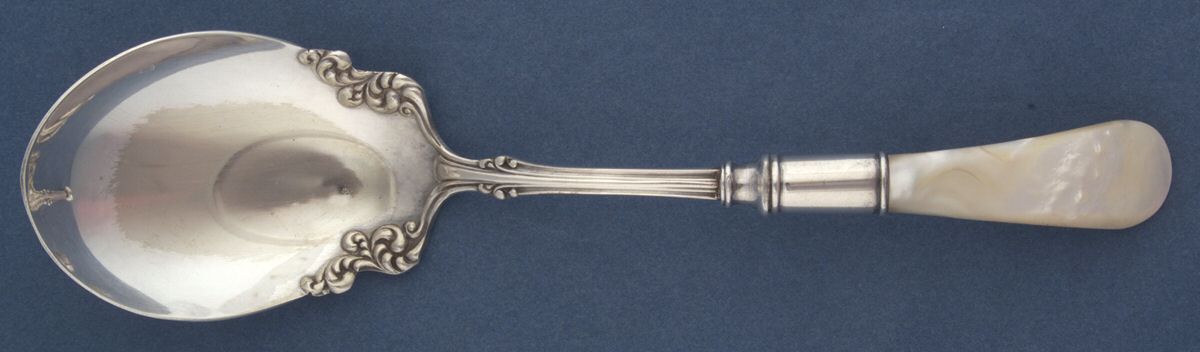 Flatware (Sterling Bolster) Pearl Handle Berry Casserole Spoon by Pearl Handle-1