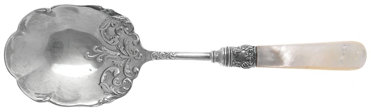 Flatware (Sterling Bolster) Pearl Handle Berry Casserole Spoon by Pearl Handle-1
