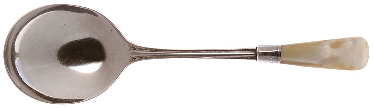 Flatware (Sterling Bolster) Pearl Handle Round Bowl Soup Spoon (Cream Soup)) by Pearl Handle-1