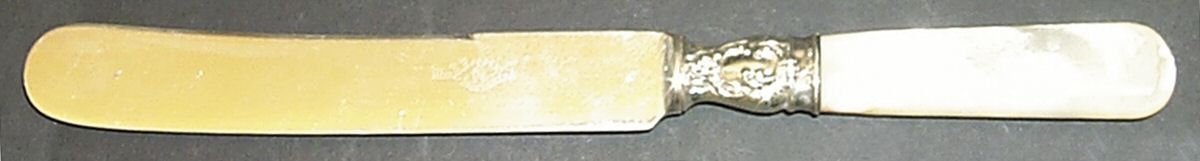 Flatware (Sterling Bolster) Hollow Pearl Handle Old French Knife by Pearl Handle-1