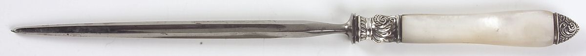 Flatware (Sterling Bolster) Pearl Handle Small Steel Rod Sharpener Knife by Pearl Handle-1