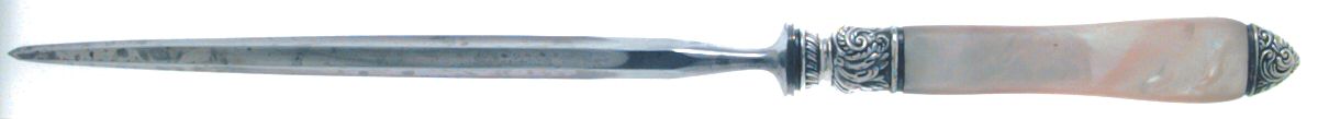 Flatware (Sterling Bolster) Pearl Handle Small Steel Rod Sharpener Knife by Pearl Handle-1