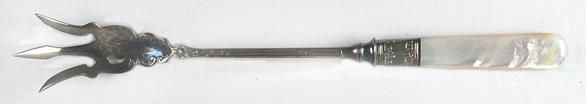 Flatware (Sterling Bolster) Pearl Handle Lettuce Serving Fork by Pearl Handle-1