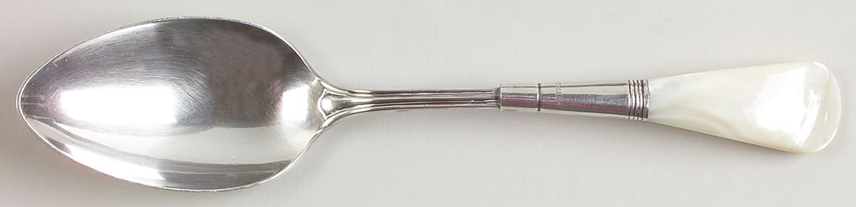 Flatware (Sterling Bolster) Pearl Handle Serving Tablespoon by Pearl Handle-1