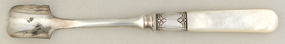 Flatware (Sterling Bolster) Cheese Scoop with Silverplate Scoop by Pearl Handle-1