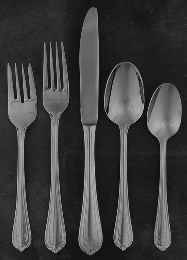 Ansonia (Stainless) 5 Piece Place Setting by Pfaltzgraff-1