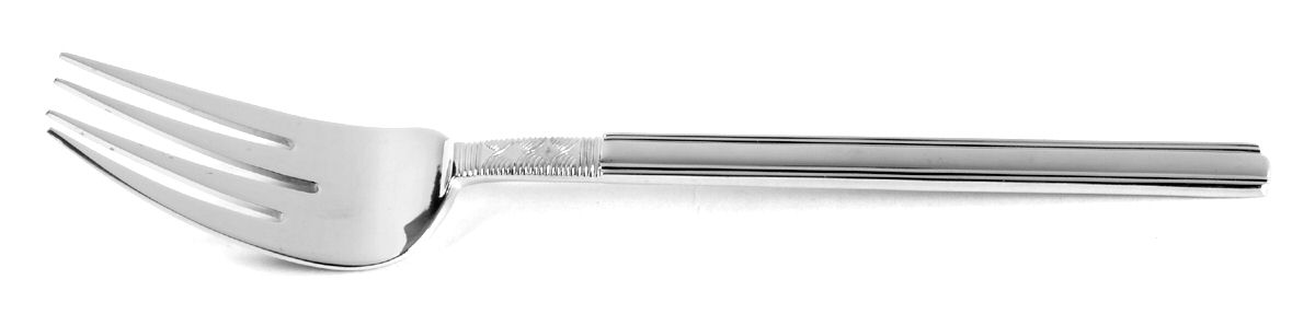 Crossroads (Stainless) Medium Solid Cold Meat Serving Fork by Pfaltzgraff-1