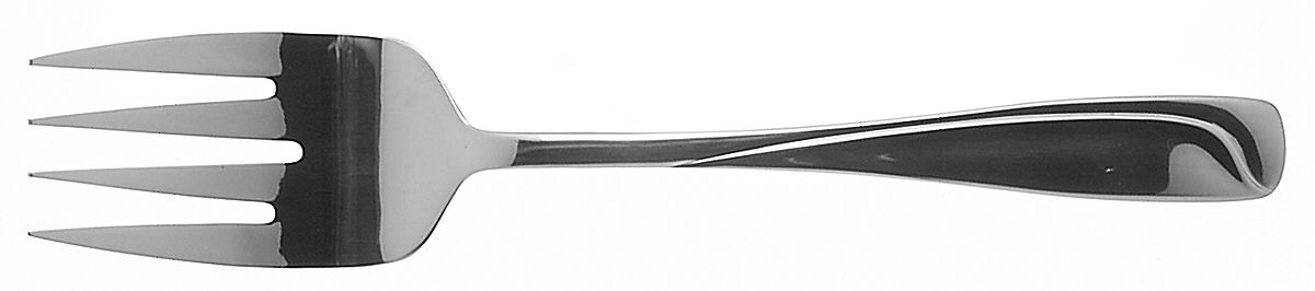 Echo (Stainless) Medium Solid Cold Meat Serving Fork by Pfaltzgraff-1