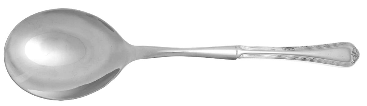Fairisle (Stainless) Casserole Spoon with Smooth Stainless Bowl HC by Pfaltzgraff-1