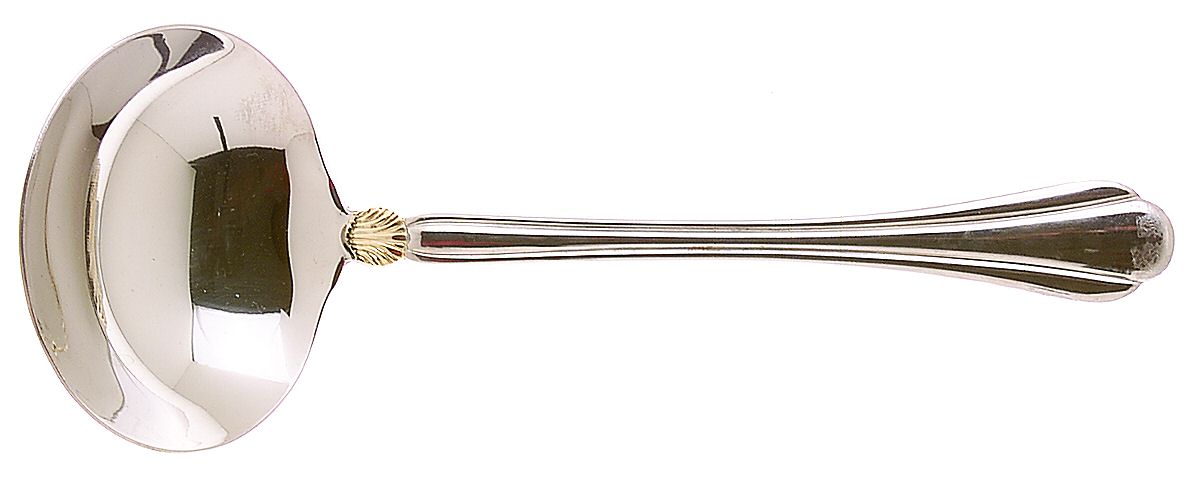 Golden Artesia (Stainless, Gold Accent) Solid Gravy Ladle by Pfaltzgraff-1