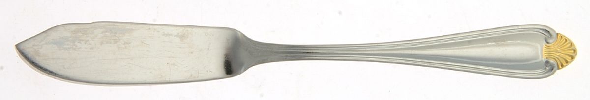 Golden Biscayne Flat Handle Master Butter Knife by Pfaltzgraff-1