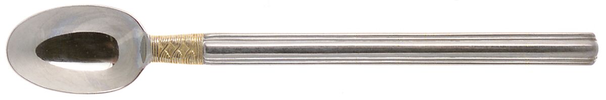 Golden Crossroads (Stainless, Gold Accent) Iced Tea Spoon by Pfaltzgraff-1
