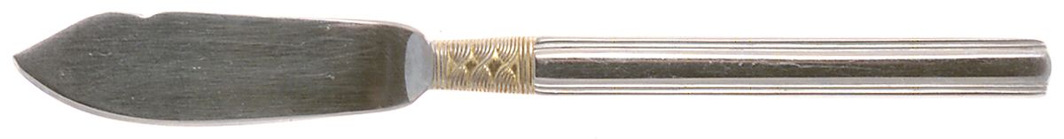 Golden Crossroads (Stainless, Gold Accent) Flat Handle Master Butter Knife by Pfaltzgraff-1