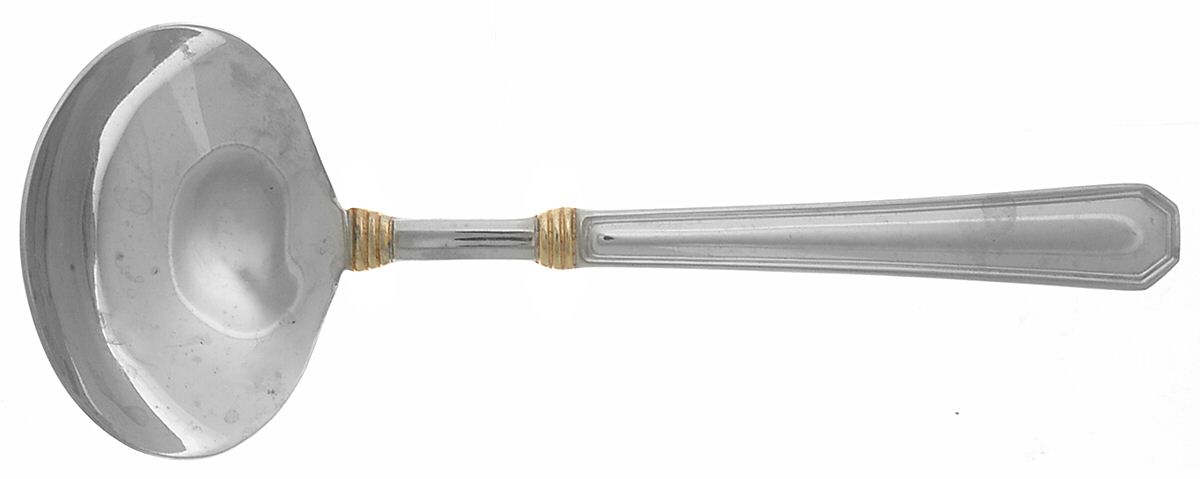 Golden Providence (Stainless, Gold Accent) Solid Gravy Ladle by Pfaltzgraff-1