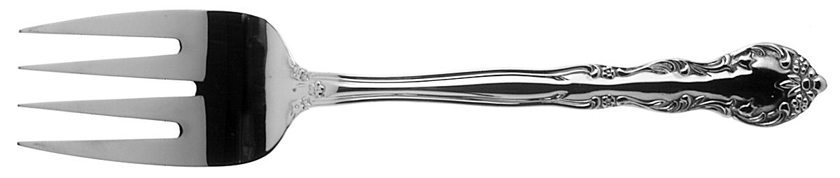 Heirloom-Remembrance-Bethany (Stainless) Medium Solid Cold Meat Serving Fork by Pfaltzgraff-1