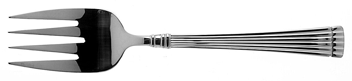 Schematics (Stainless) Medium Solid Cold Meat Serving Fork by Pfaltzgraff-1