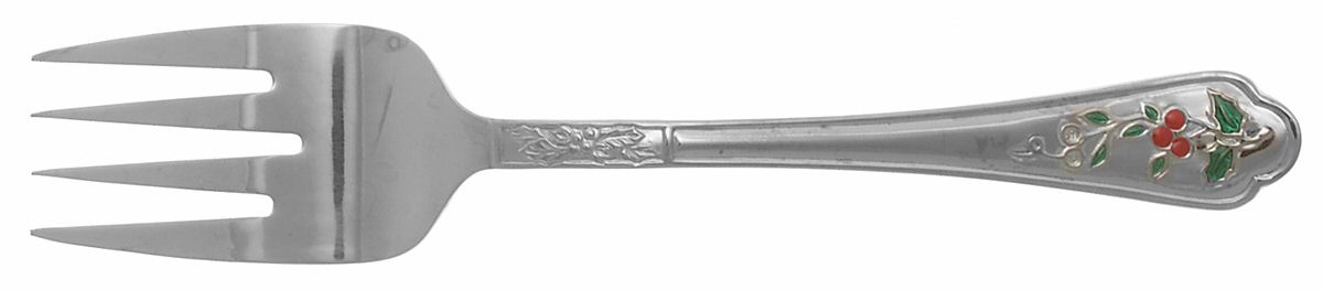 Winterberry (Stainless) Medium Solid Cold Meat Serving Fork by Pfaltzgraff-1