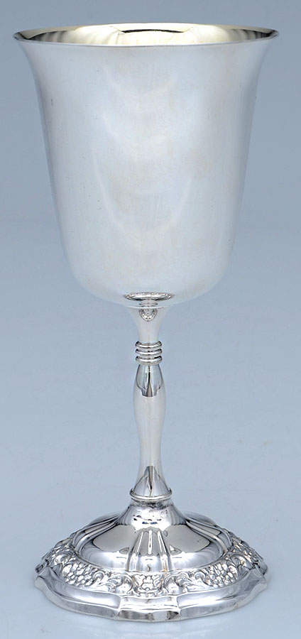 Lancaster Rose (Silverplate, Hollowware) Water Goblet by Poole Silver -1