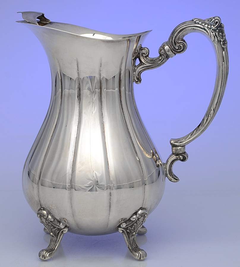 Lancaster Rose (Silverplate, Hollowware) Ice Lip Water Pitcher by Poole Silver -1